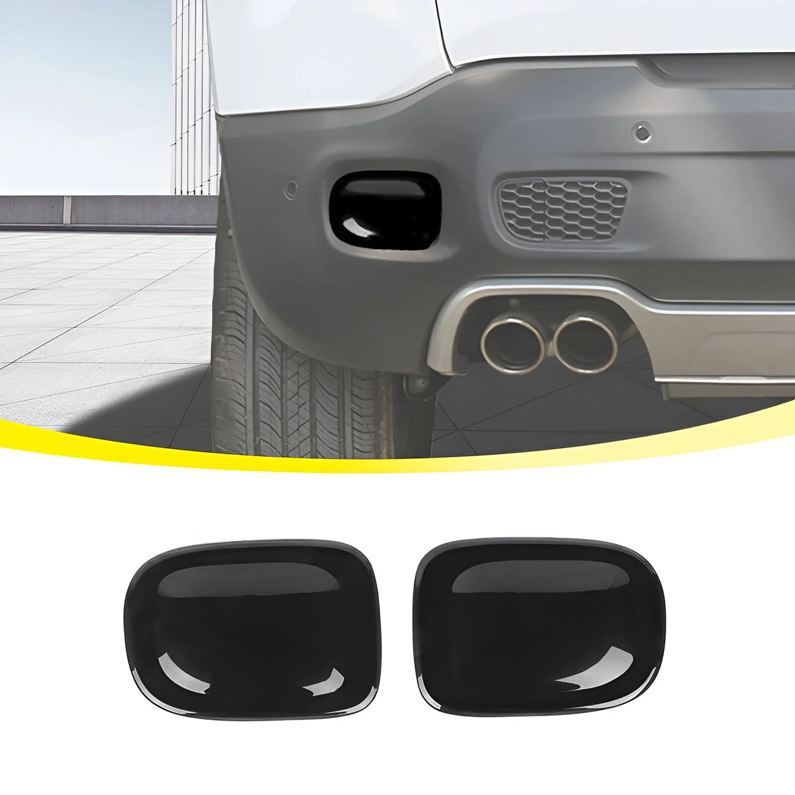 Smoky Black Rear Fog Light Cover for Jeep Renegade 2015-2024