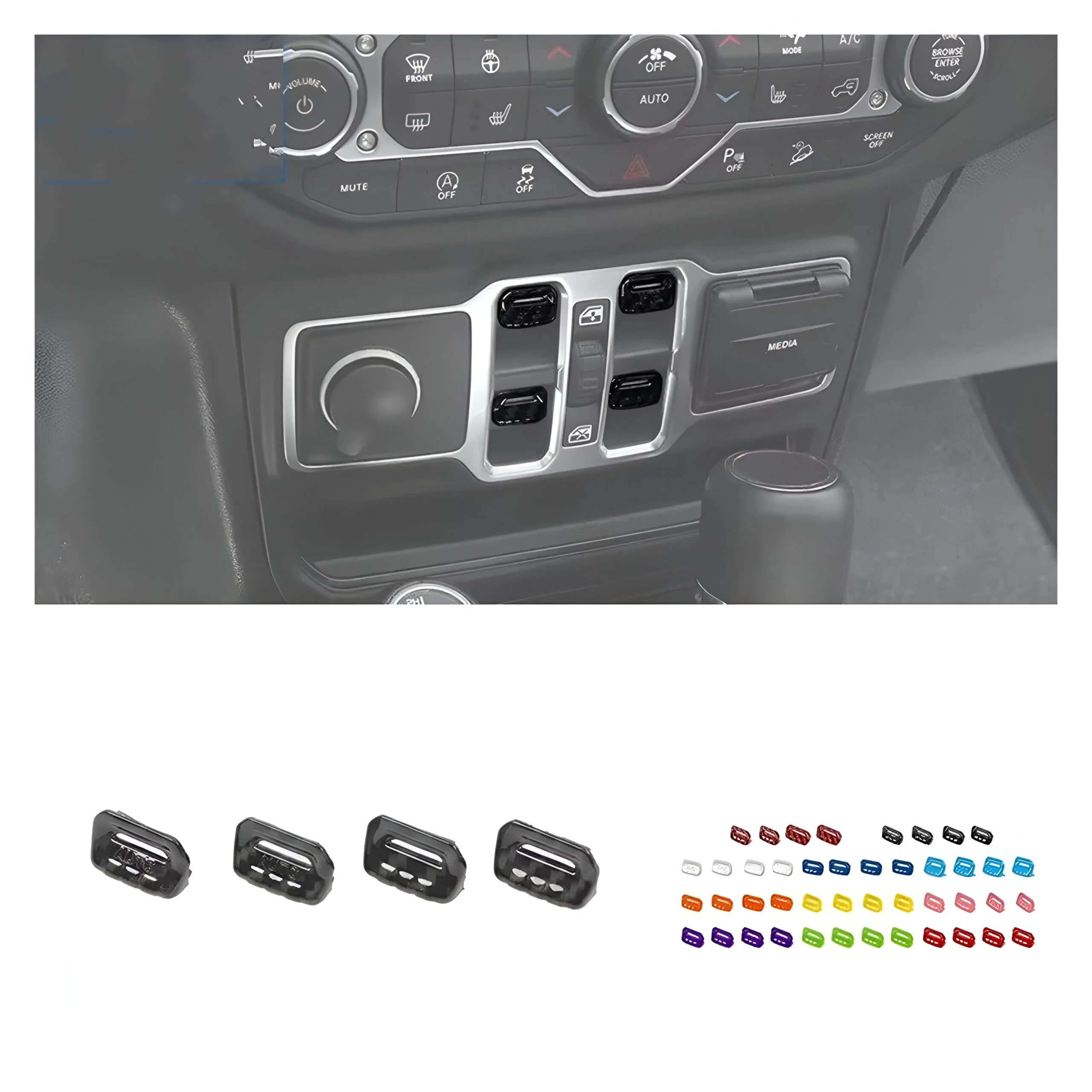 Stylish Window Control Button Covers for Jeep Wrangler JL & Gladiator JT