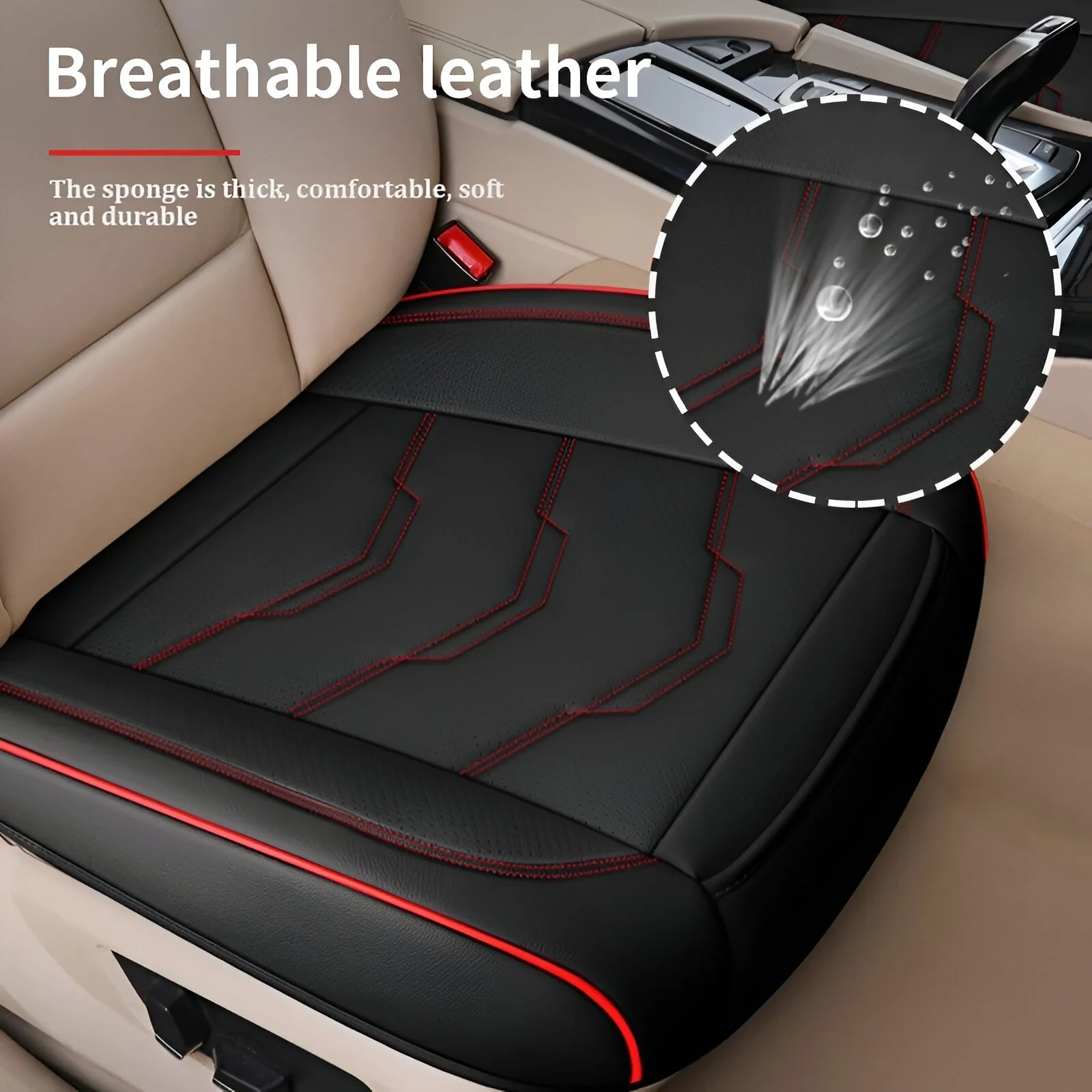 Luxury Universal PU Leather Car Seat Cover – Breathable & Non-Slip for Toyota