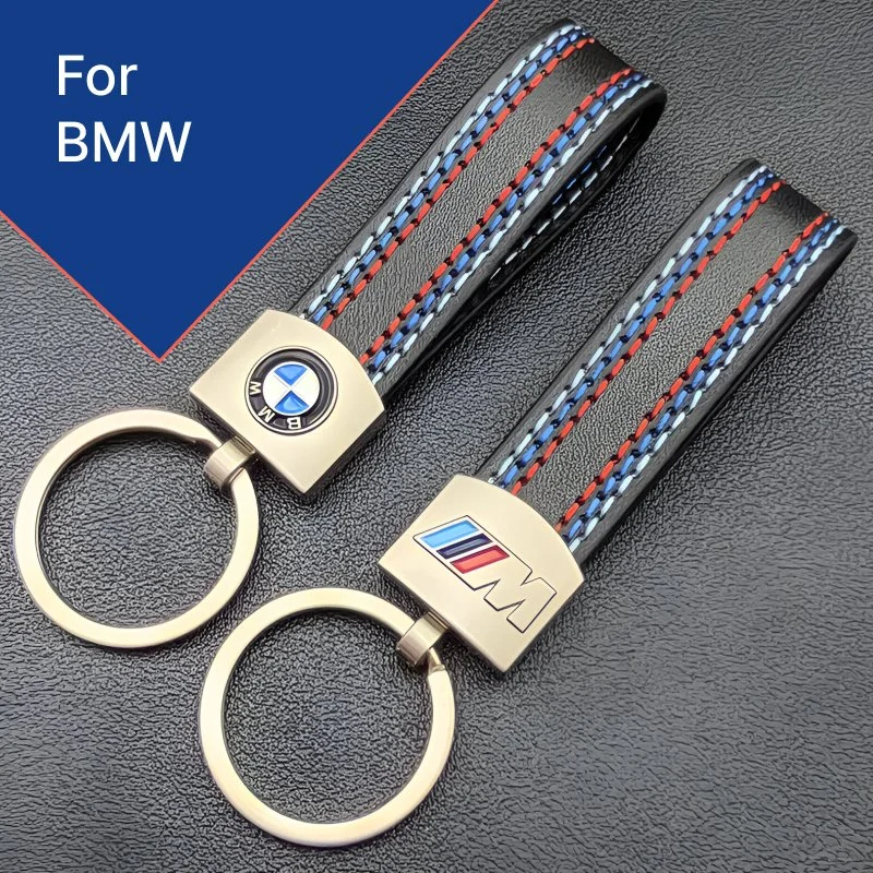 Leather M Logo Keychain for BMW