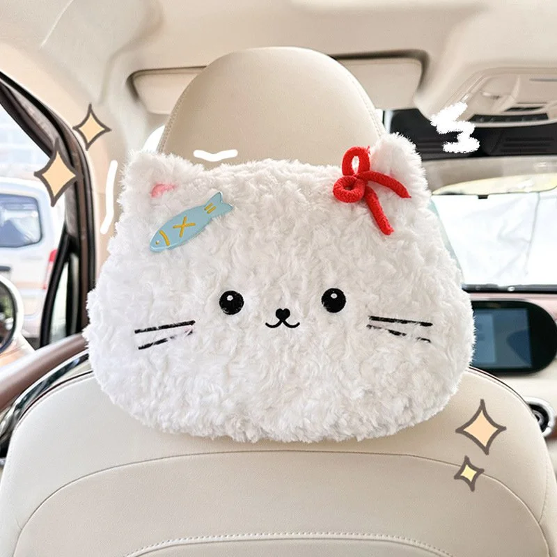 Cartoon Headrest Pillow Tissue Box & Neck Protector for Nissan