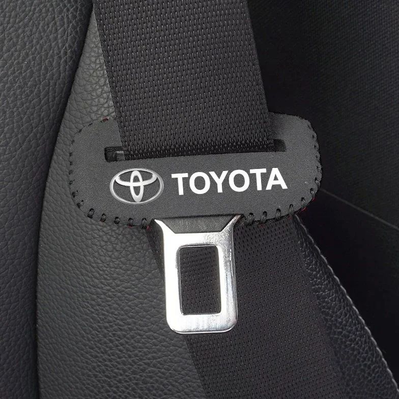 Suede Seat Belt Buckle Protector Cover for Toyota GR Supra, Corolla, Yaris