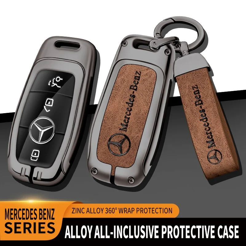 Luxury Zinc Alloy Car Key Case for Mercedes-Benz A, C, E, G-Class & More