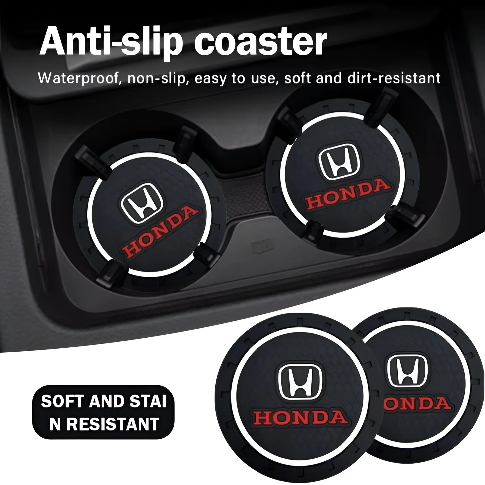 Car Coaster Non-Slip Mat for Honda