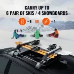 Ski & Snowboard Roof Rack – Universal Car Rack for Toyota, Ford, Honda