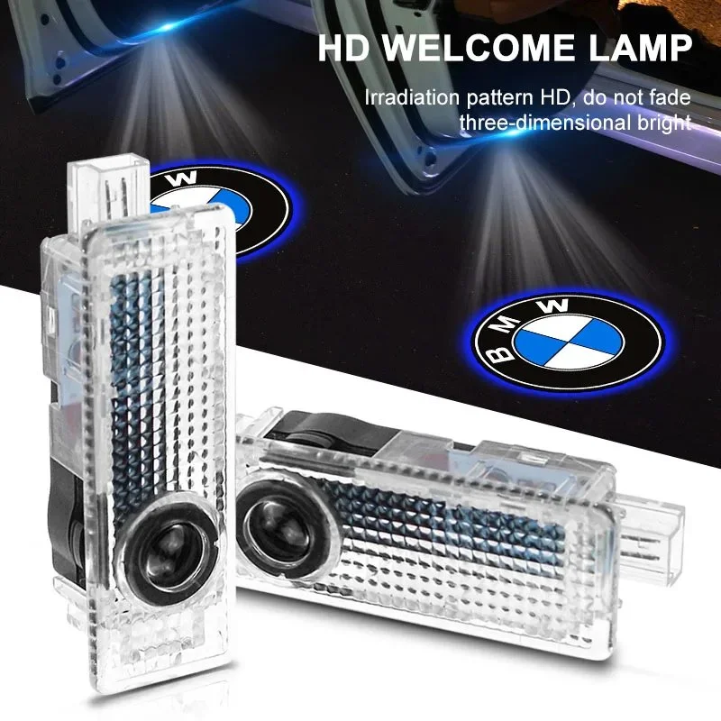 2pcs LED Wireless Car Door Welcome Lights Projector Lamps for BMW
