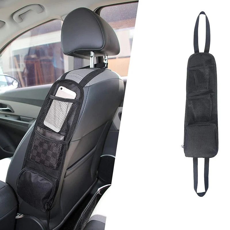 Car Multifunctional Zipper Storage Bag with Mesh Pocket for Toyota, Honda, Ford