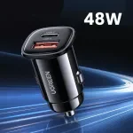 48W Dual USB Car Fast Charger with PD & QC 3.0 – For Ford, Toyota, or Honda