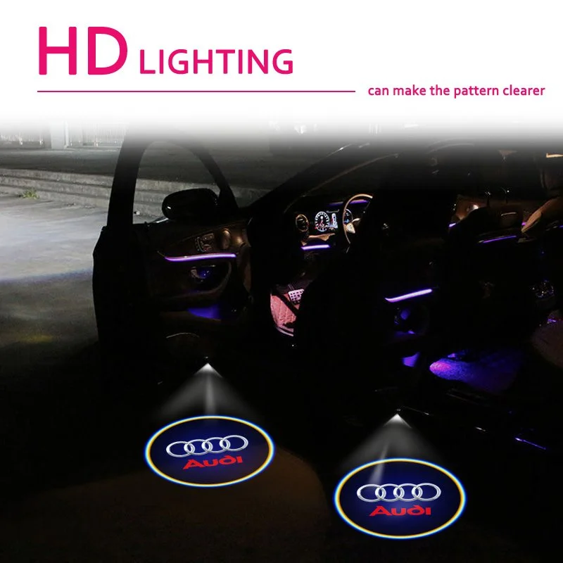 LED Car Door Projector Welcome Lights for Audi