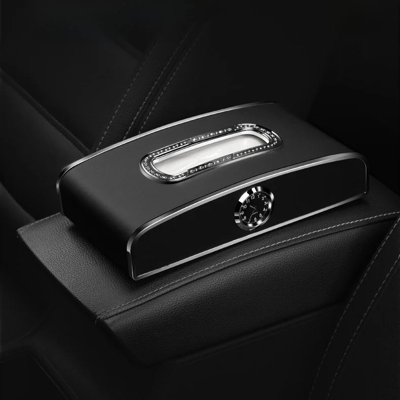 Luxury Leather Car Tissue Box for BMW, Mercedes, Toyota