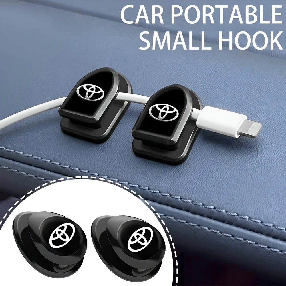 Car Hooks USB Cable Headphone Keychain Hanger for Toyota Corolla RAV4 Camry