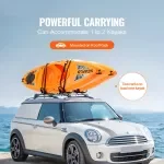 Universal J-Bar Kayak Roof Rack – Folding Soft Carrier for Tesla, Toyota, and Ford