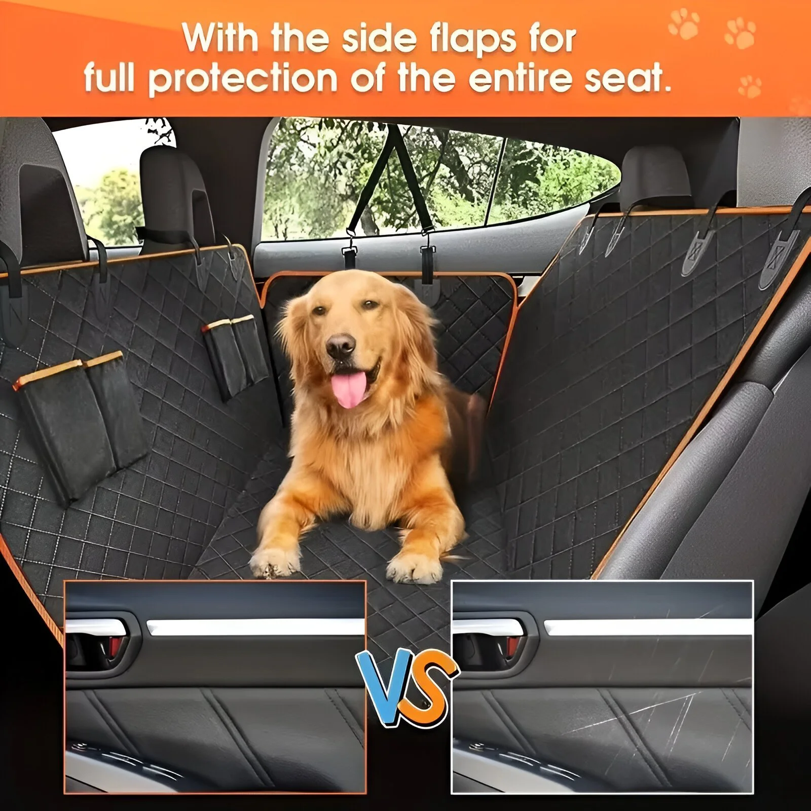 Waterproof Dog Car Seat Cover for Tesla, Ford, and Toyota