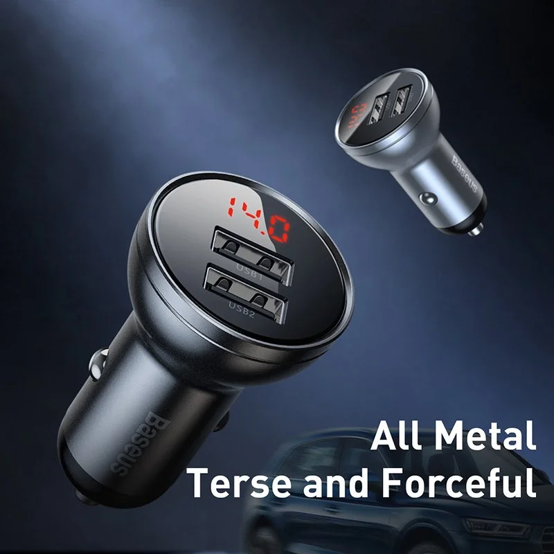 Dual USB Car Charger 24W 4.8A for Mazda, BMW & Audi
