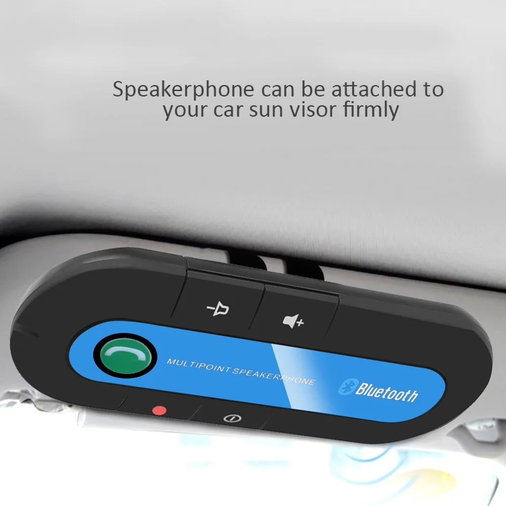 Wireless Bluetooth Car Kit Handsfree Speakerphone – Compatible with Ford, Toyota, Honda