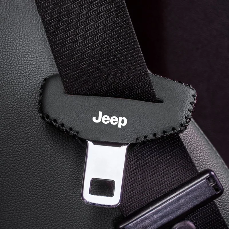 Leather Seat Belt Plug Protectors for Jeep