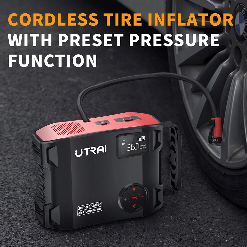 4-in-1 2000A Jump Starter, Power Bank & Tire Inflator for Jeep