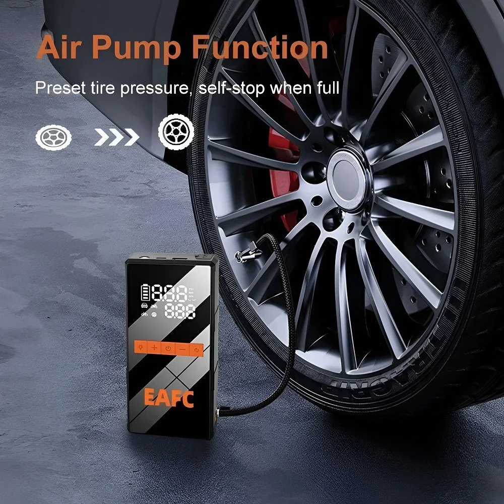 12V Car Jump Starter & Air Compressor for Hyundai, Ford, Porsche