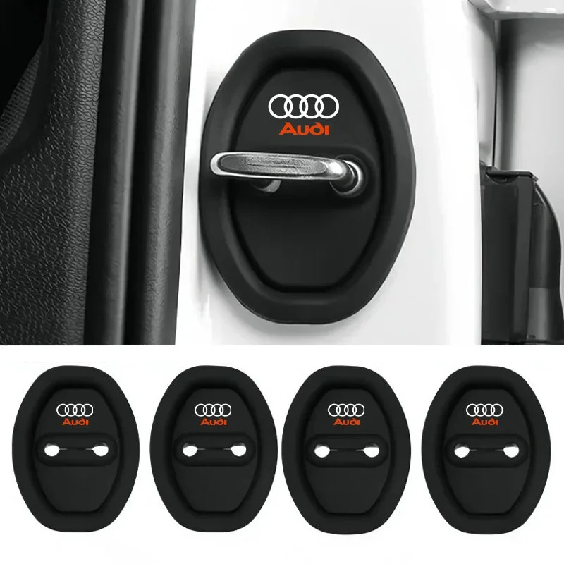 Silicone Car Door Lock Buckle Cushion for Audi