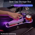 Luxury Car Seat Gap Storage Box with USB Charging – For Mercedes-Benz, BMW, Audi