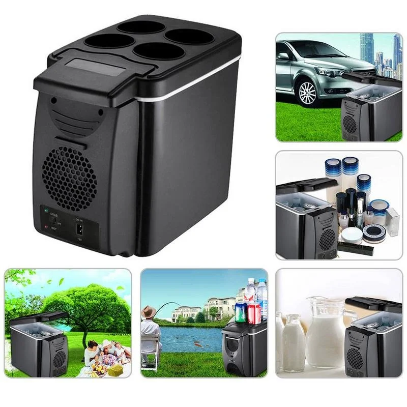6L Mini Car Refrigerator – Hot & Cold Cooler for Toyota, Ford, Honda Vehicles