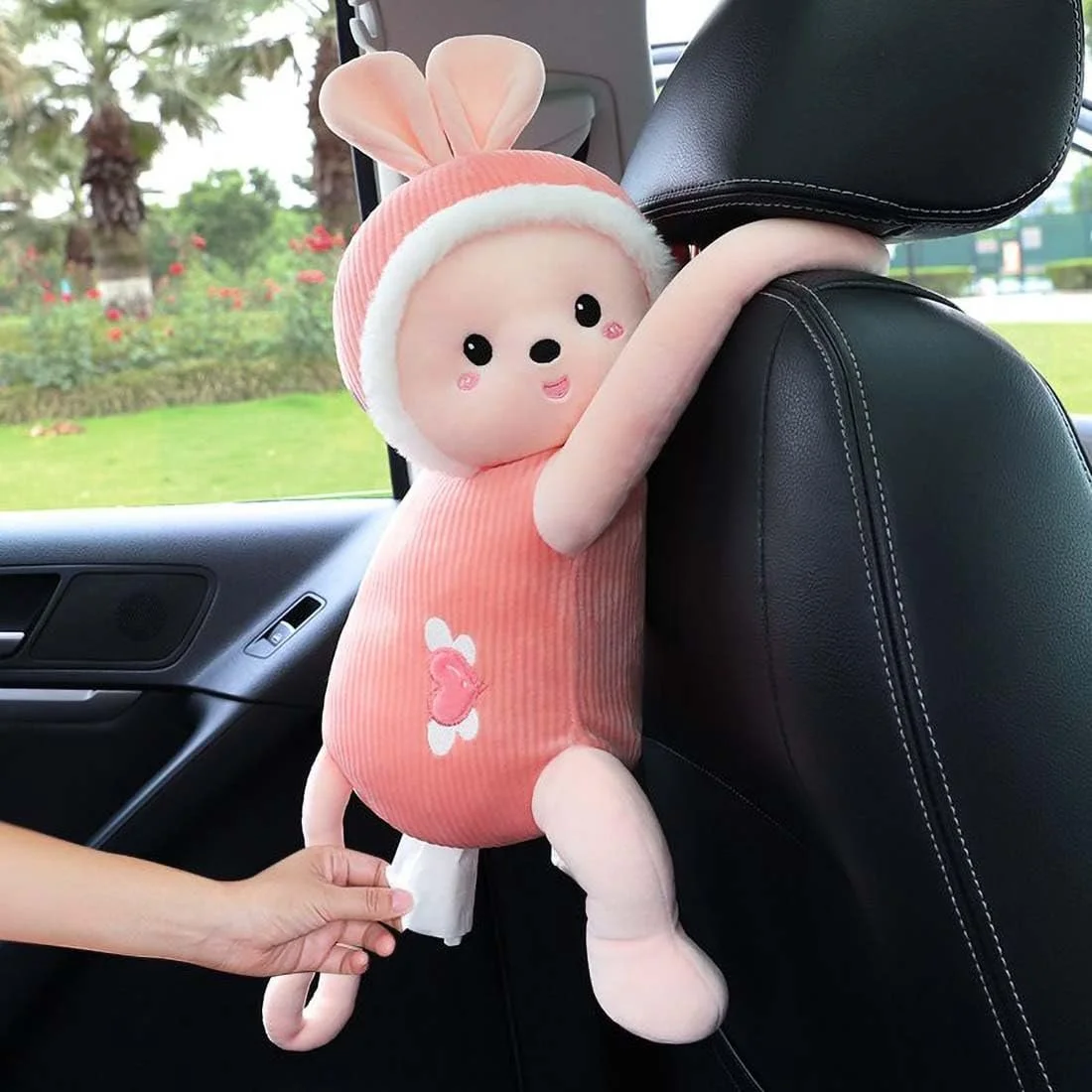 Cartoon Cute Animal Car Tissue Box for Toyota, Honda, Ford