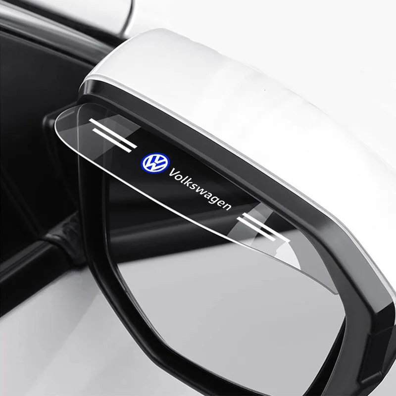 2Pc Car Rear View Mirror Rain Shield Visor for Volkswagen Passat, Jetta, Tiguan