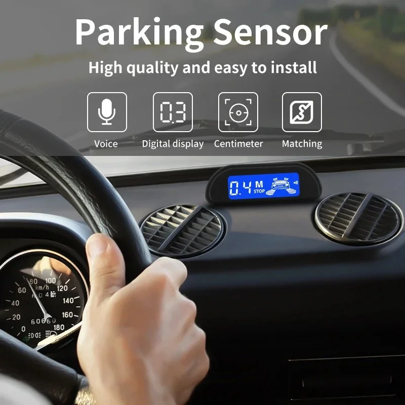 Hippcron Car Parking Sensor Kit for Honda, Toyota & Ford with LED Display and 4 Sensors