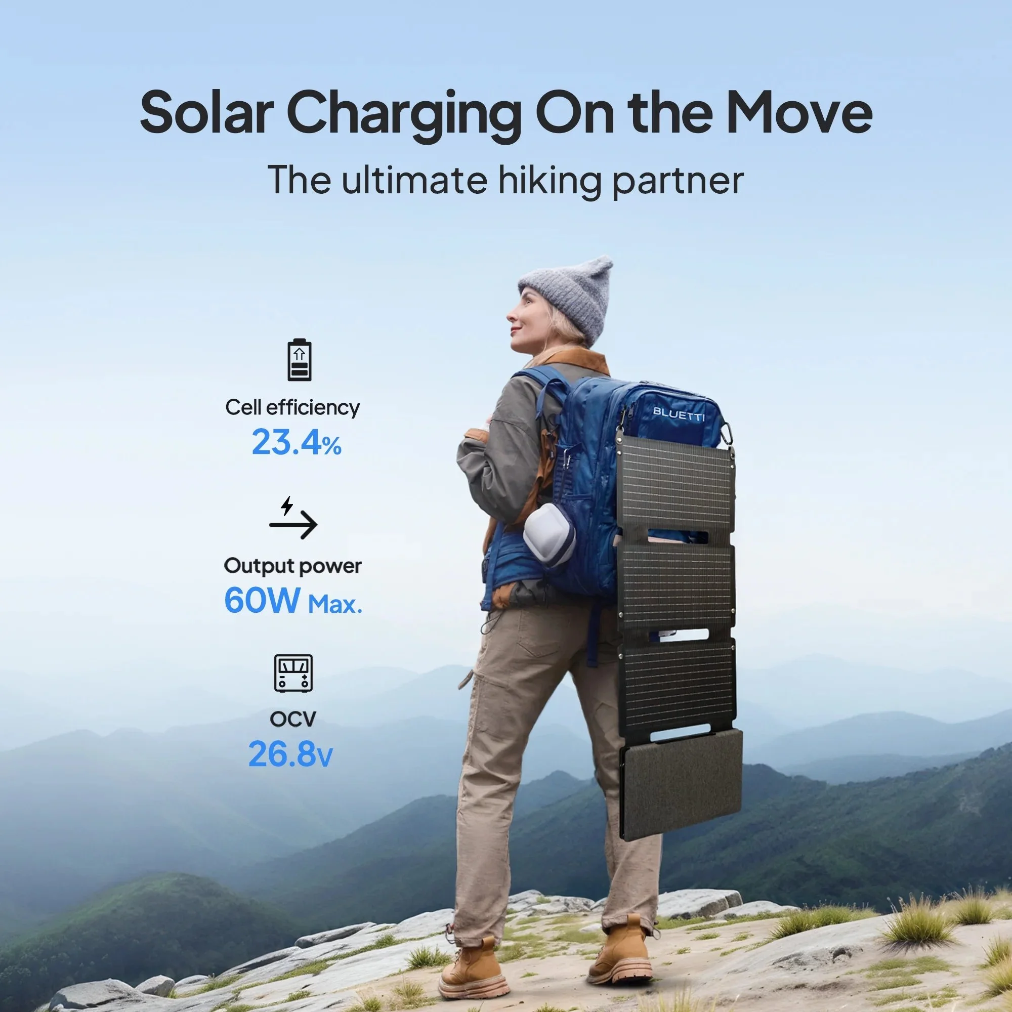 60W Foldable Solar Panel for Portable Power Stations