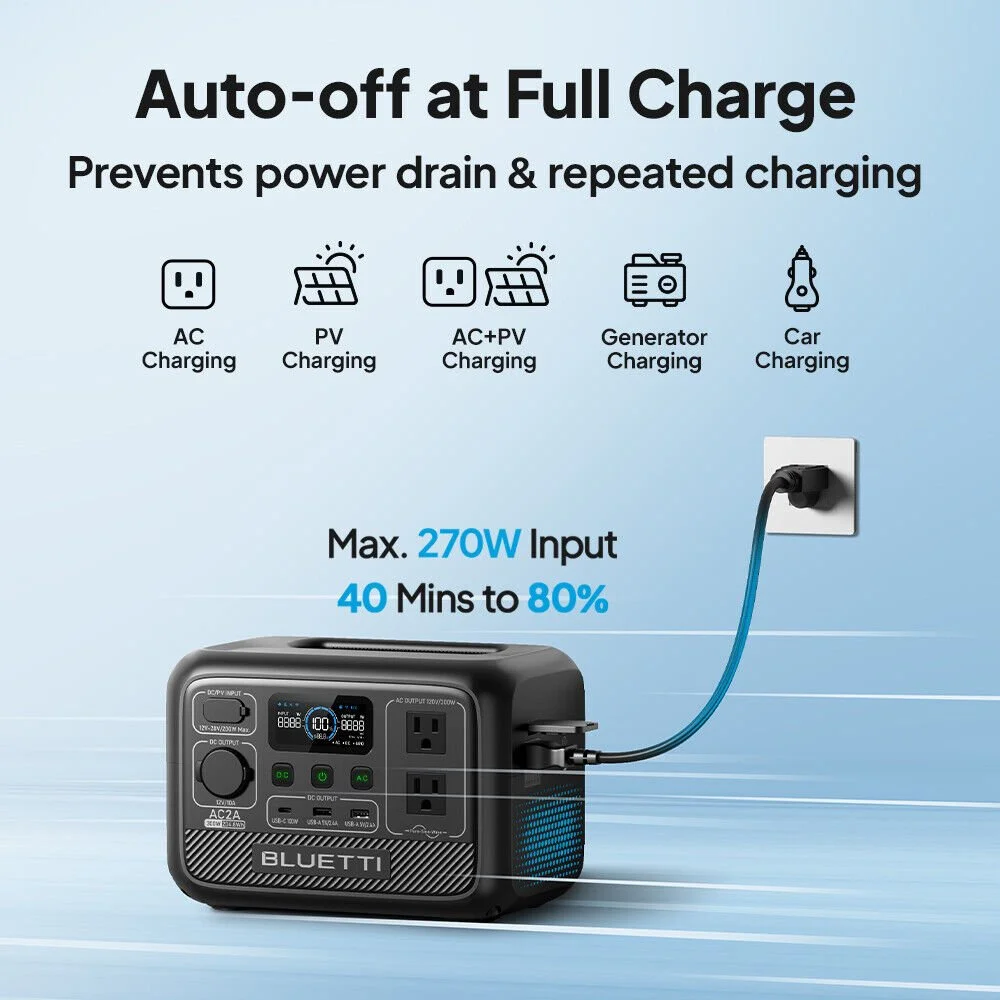 Portable 300W 204Wh Solar Power Station with Fast Charging