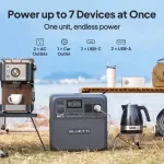 1800W Portable Power Station, 1432Wh LiFePO4 Solar Generator for Camping & Emergency