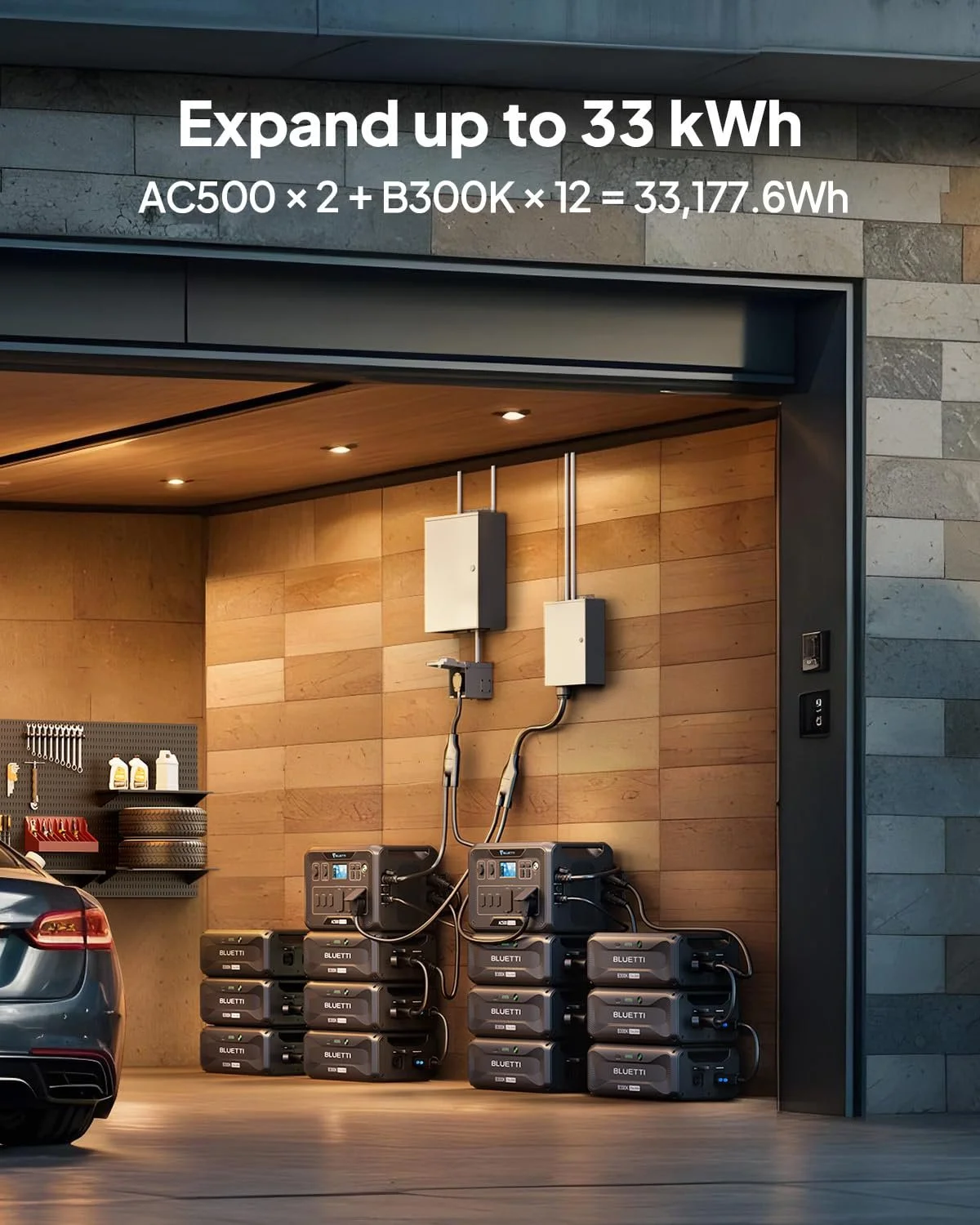 Portable 2764Wh Expansion Battery for Power Stations, LiFePO4 Backup for Off-Grid and Home Use