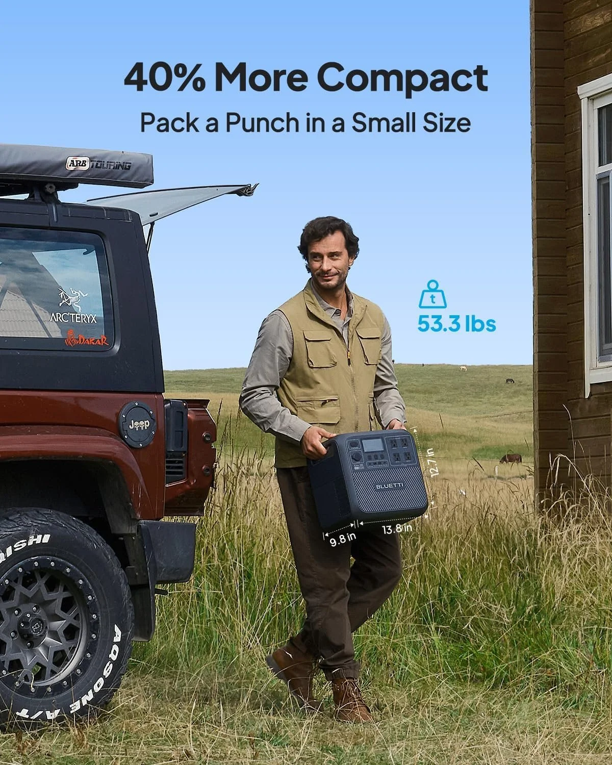 2000W Portable Power Station, 2073Wh LiFePO4 Solar Generator for Camping & Emergencies