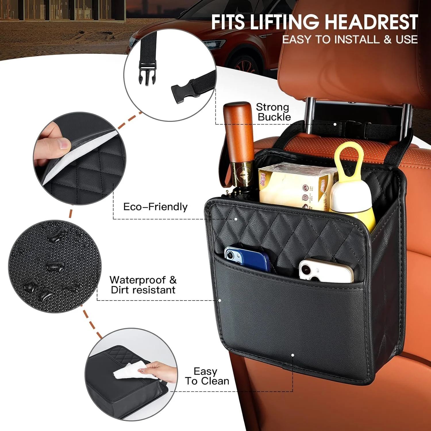 Multi-functional Car Seat Storage Bag