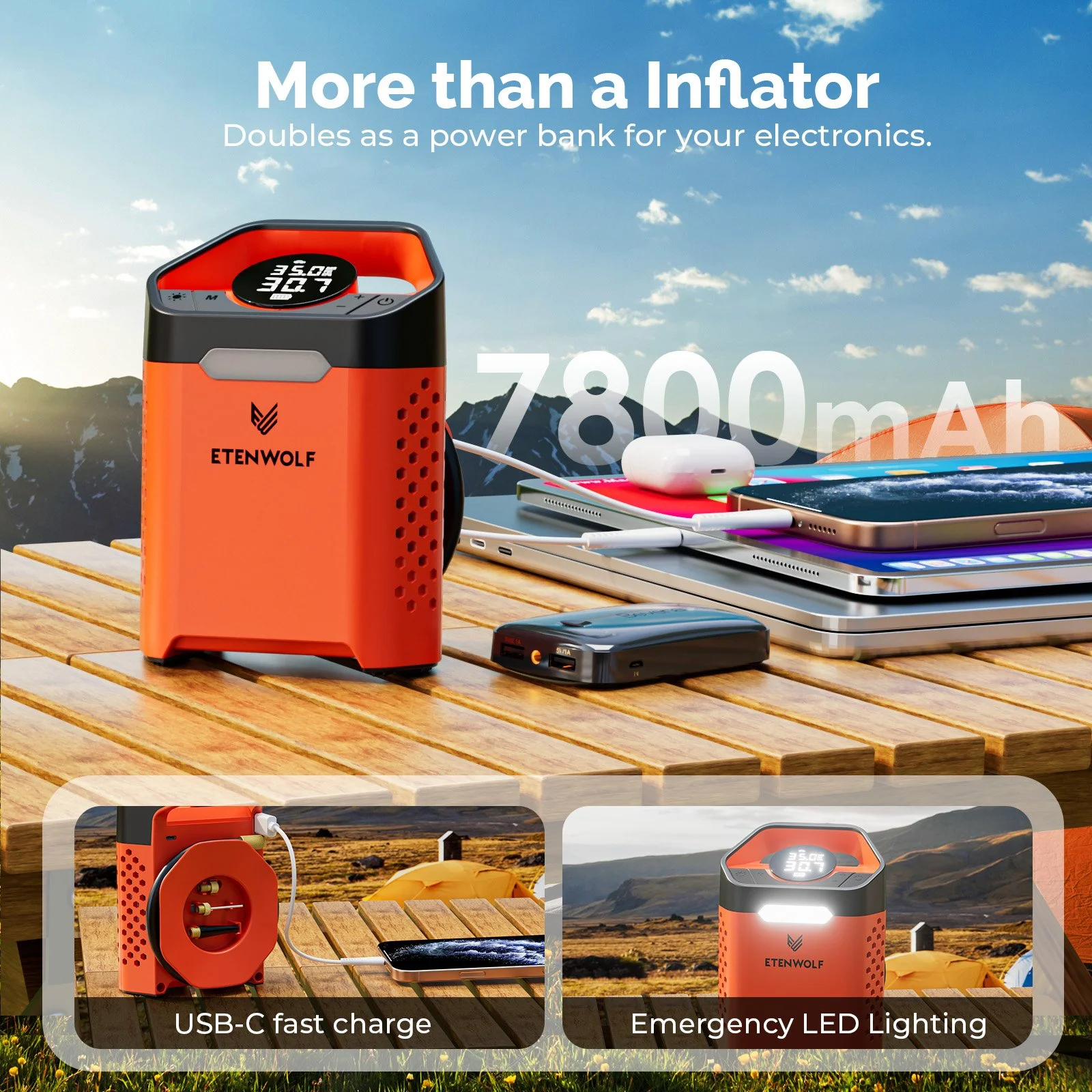 Portable Tire Inflator Air Compressor