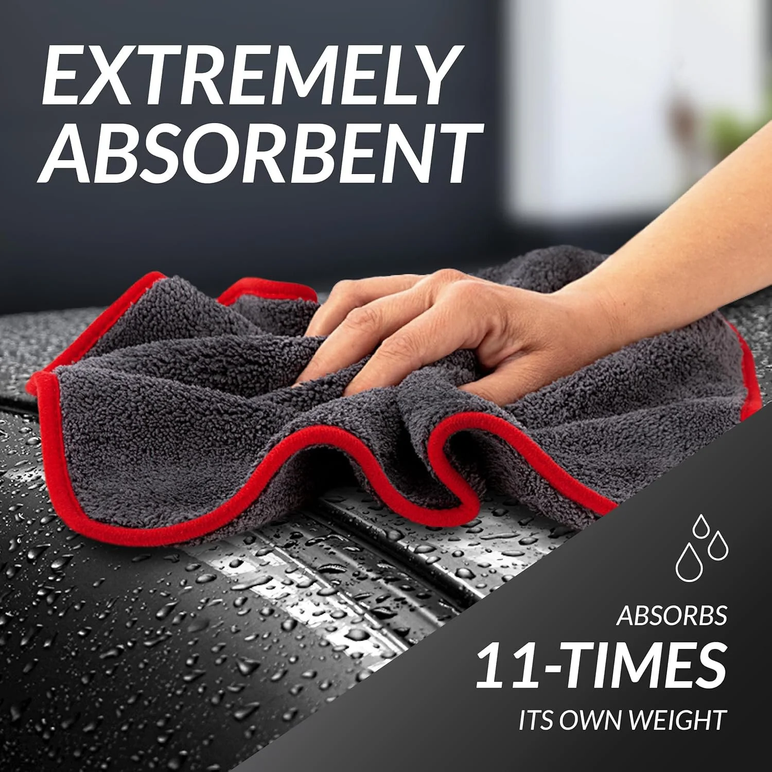 1200GSM Microfiber Car Drying Towel - Super Absorbent Auto Detailing Cloth