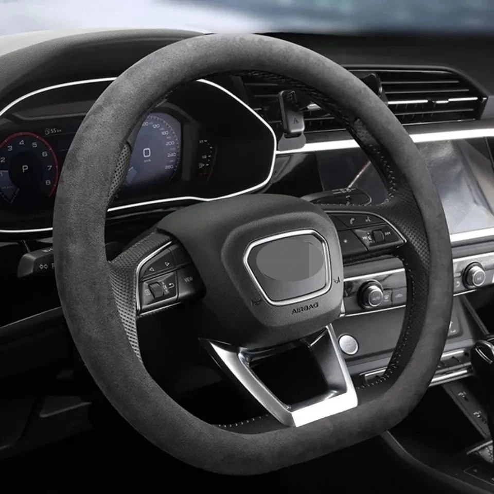 Ultra-Thin Suede Steering Wheel Cover