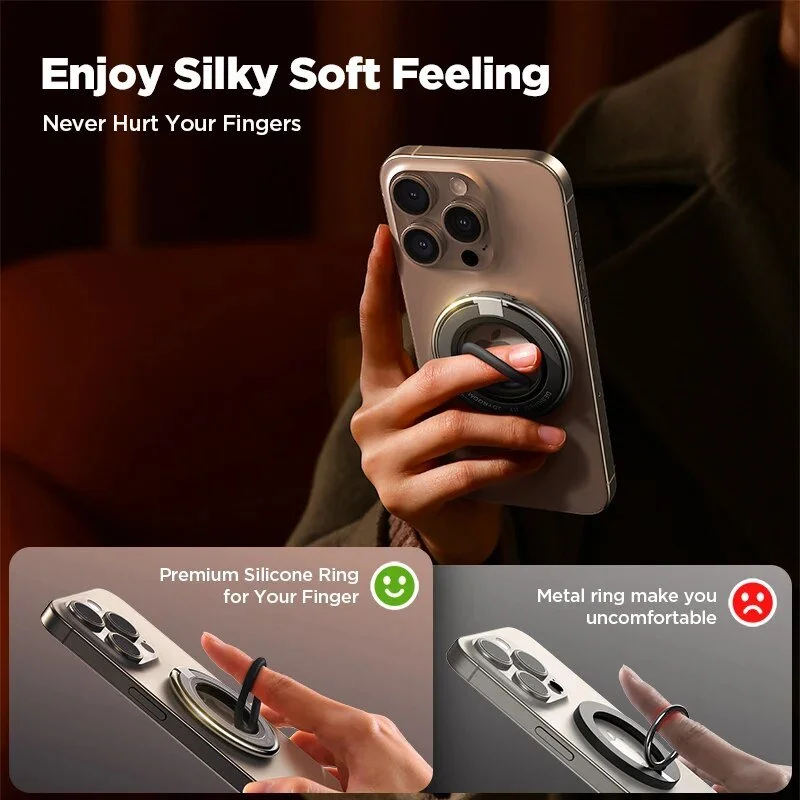 Colorful Magnetic Silicone Ring Phone Holder & Kickstand for iPhone