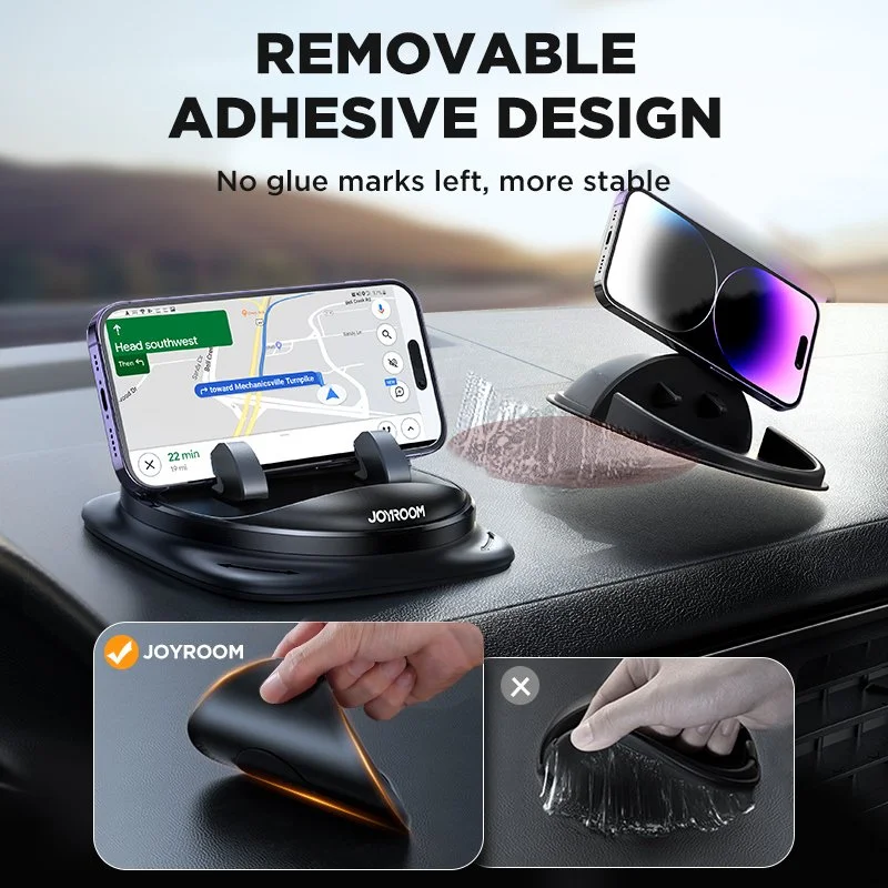 Universal 360° Dashboard Car Phone Holder with Anti-Slip Gel Base