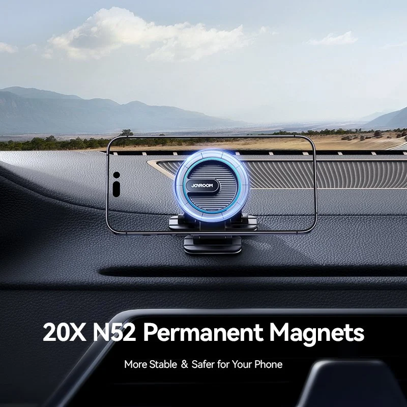 MagSafe Car Mount with Ultra-Stable Magnetic Holder for iPhone – 360° Rotation, Adjustable, Super Strong Magnets
