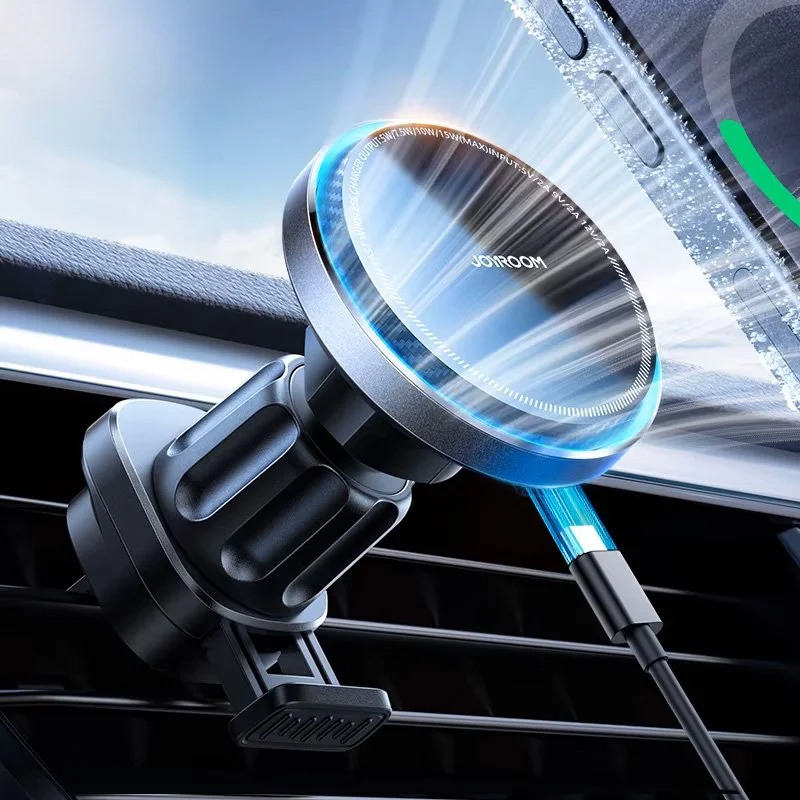 15W Magnetic Wireless Car Charger Mount for iPhone 15 14 13 12 with Fast Charging