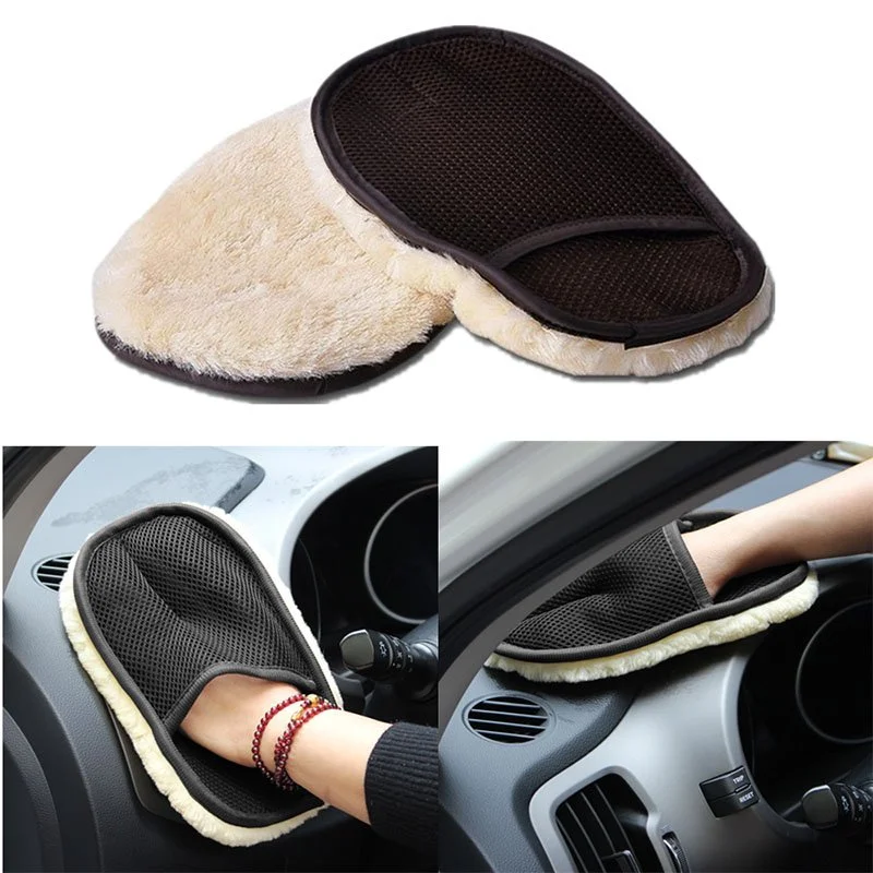 Ultra-Soft Microfiber Wool Car Wash Glove