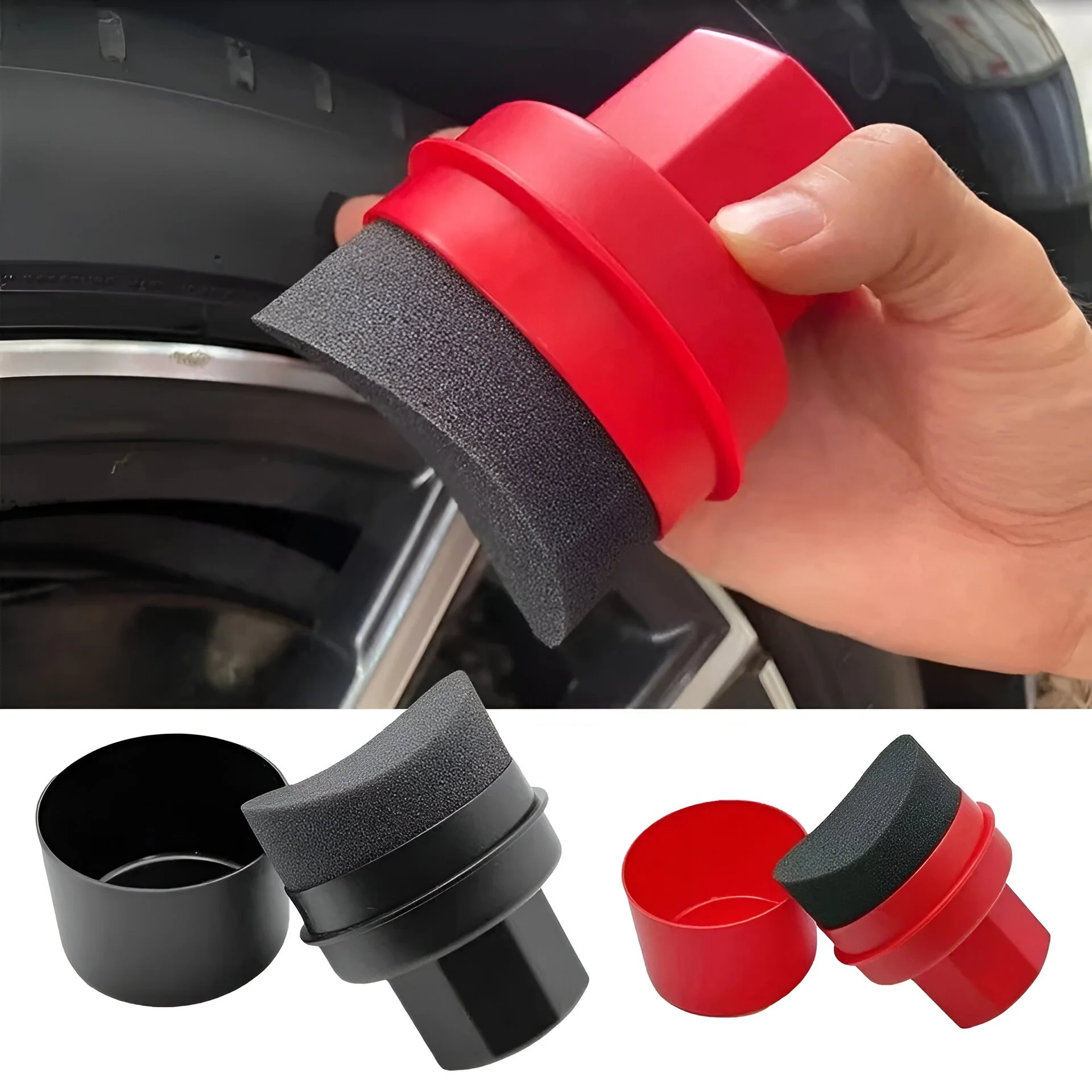 Car Tire Waxing Sponge Pad with Lid