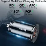 30W Dual Port USB-C + USB Car Charger | QC4.0 QC3.0 PD Fast Charging Adapter