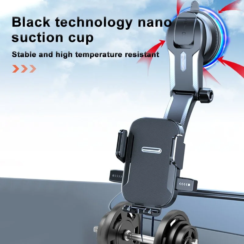 Universal Car Phone Holder for Dashboard – Adjustable GPS Navigation Stand for 3-7 inch Phones