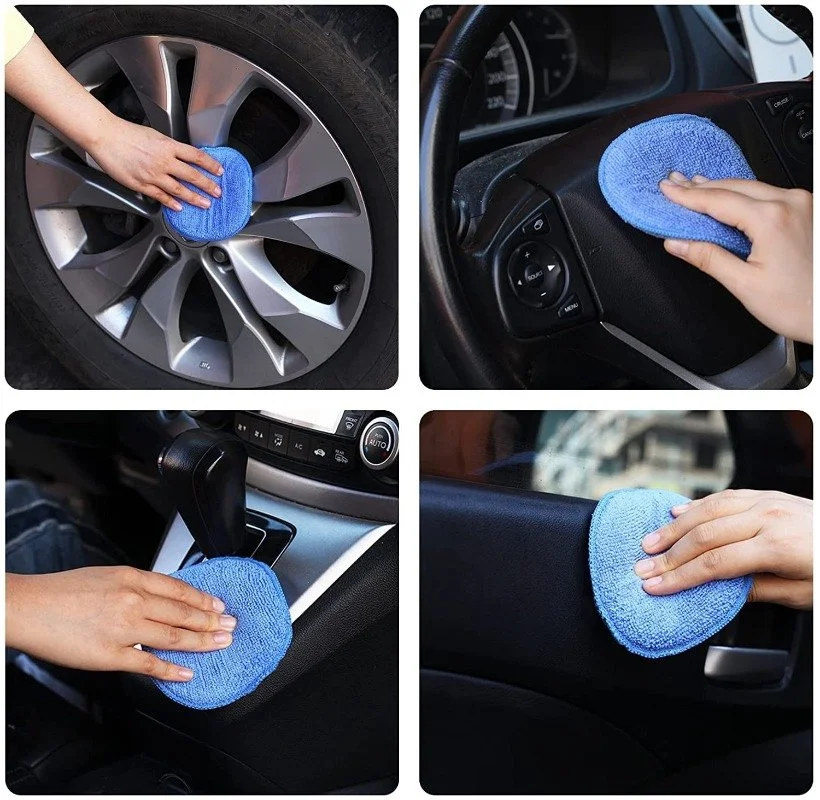5Pcs Microfiber Car Detailing Pads