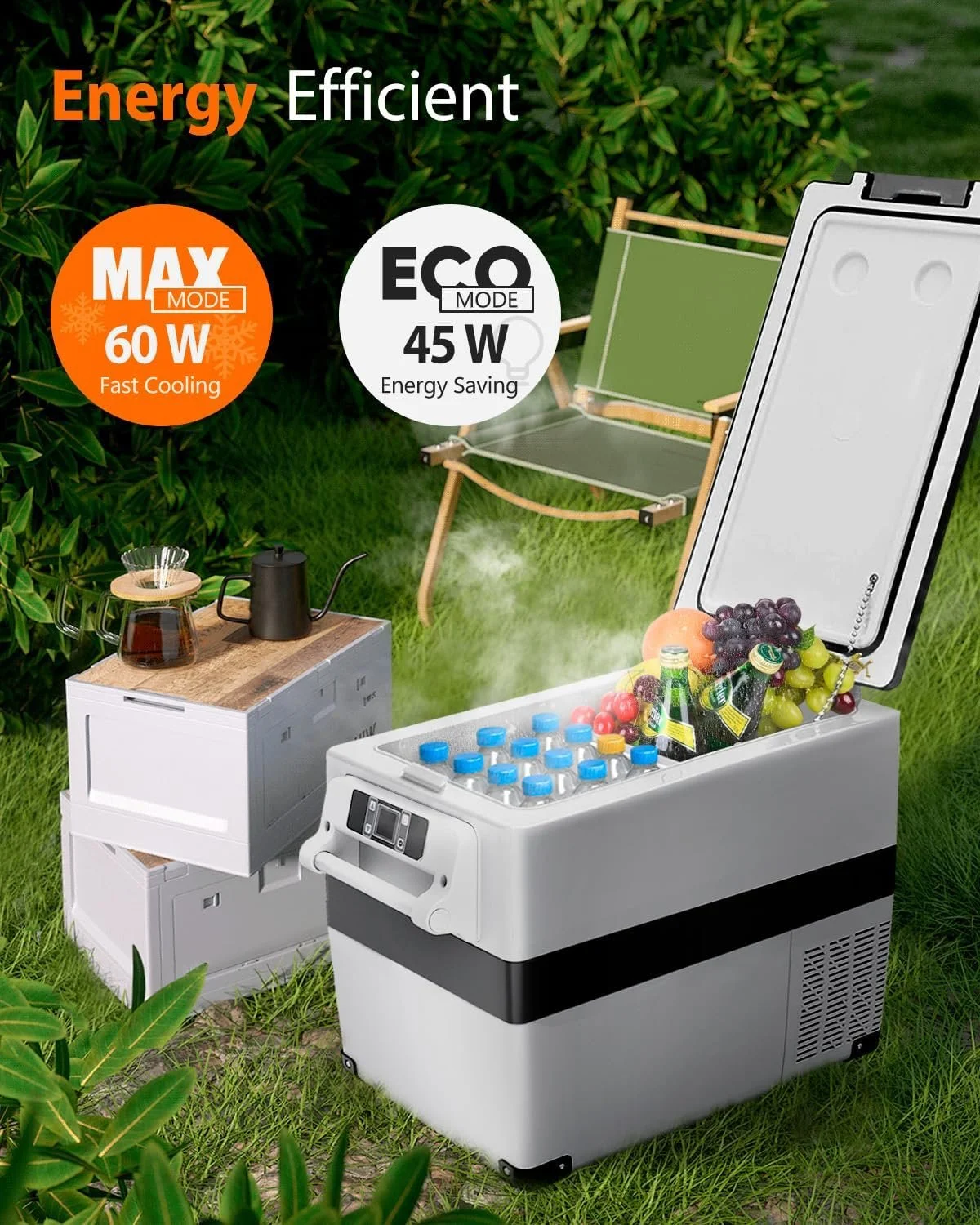 Portable 58 Quart Car Refrigerator & Freezer