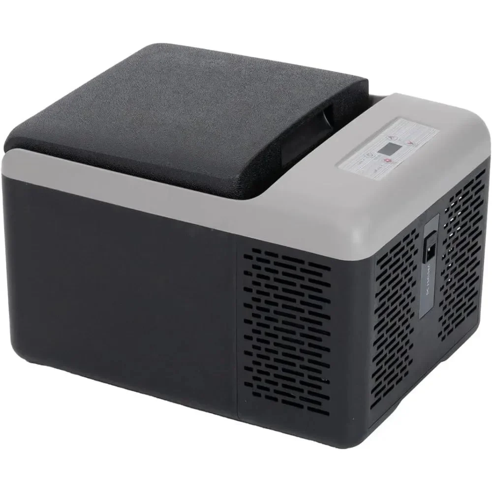 12V Portable Car Refrigerator Freezer, 10Qt Compact Cooler for Travel & Camping