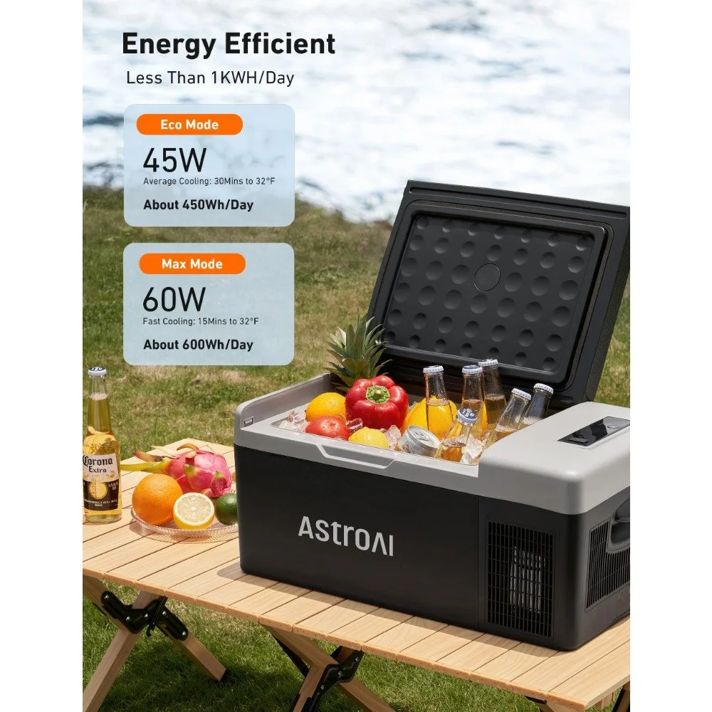 15L Portable 12V Car Refrigerator Freezer with Fast Cooling & Battery Protection