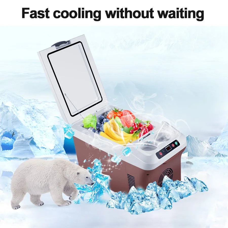 15L Portable Mini Refrigerator with Heating & Cooling LED Display for Car & Home
